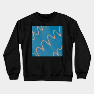 Orange Waves Crewneck Sweatshirt